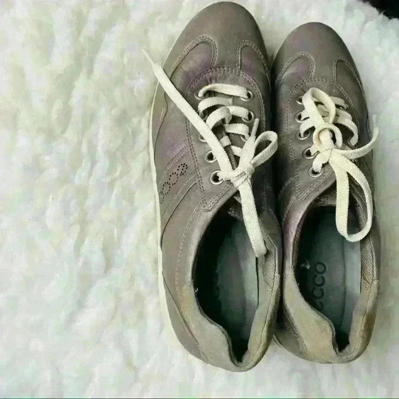 ECCO Brown Pweter Soft Leather Sneakers EUR 41 - Picture 2 of 5